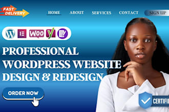 build wordpress website, redesign wordpress website, build wordpress website