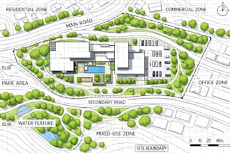 do architectural site analysis landscape design site plan location layout  map