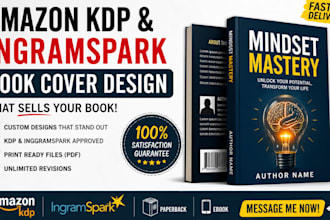 fix, format and resize book cover for amazon kdp, ingramspark book cover