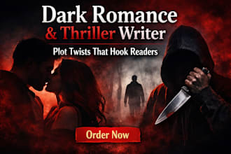 ghostwrite dark romance horror or psychological thriller story with plot twist