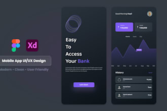 design mobile app for ios and android with modern interface