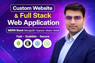 build custom website and full stack web app using react node js mern stack