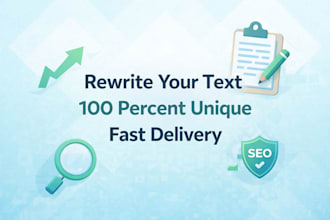 rewrite, edit and improve your content professionally
