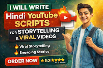 write hindi youtube scripts and storytelling content