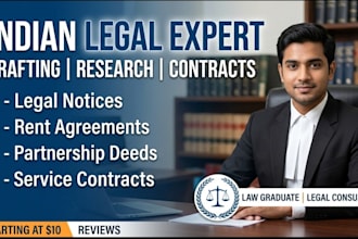 draft professional legal notices and contracts in india