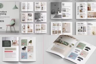 create b2b furniture sales product catalog brochure for kitchen cabinet catalogo