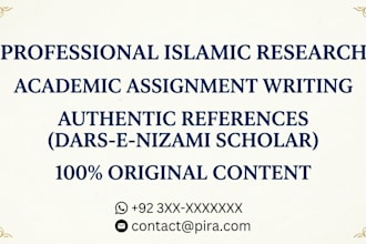 do professional islamic academic research and assignment writing