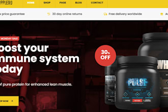 build peptide website supplement website peptide store ecommerce website design