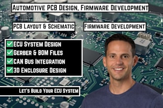 automotive pcb design, firmware coding and enclosure development for ecus
