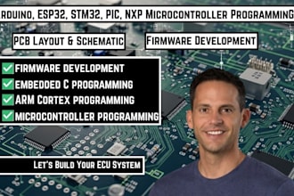 do arduino, esp32, stm32, nxp, pic microcontroller programming, coding for you