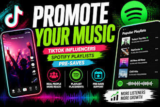 promote your music with tiktok influencers spotify playlists and pre saves