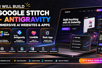 build website or app using google stitch antigravity lovable rork ai supabase