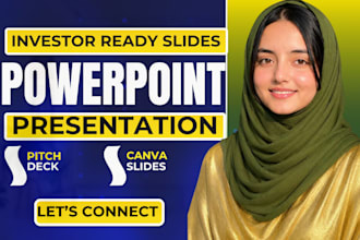 design powerpoint presentation pitch deck and canva ppt slides