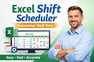 create automated staff shift rota schedule in excel with dashboard