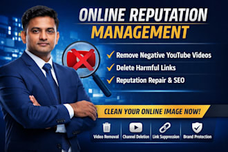 do online reputation management, remove negative youtube videos, channel, link