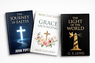 design christian book cover, ebook cover, kdp book cover