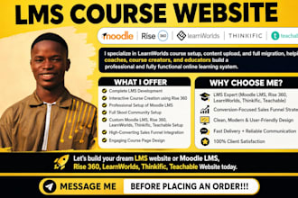 setup online course website for moodle, rise 360, teachable, forento, learnworld