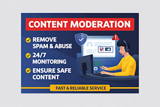 do content moderation and review social media content