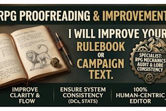 proofread and improve your rpg rulebook or campaign text