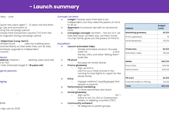 create a go to market strategy and comms plan for your product launch