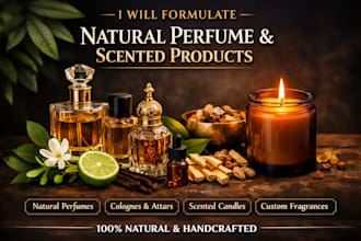 formulate natural perfume, cologne, attar, and scented candle products