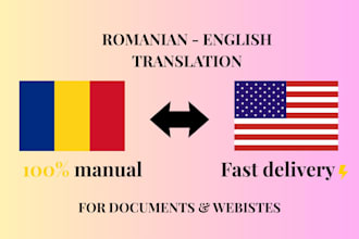 translate english to romanian manually and accurate