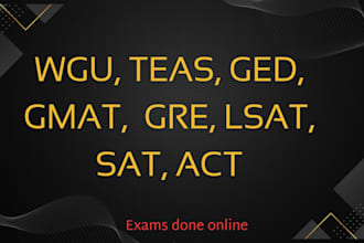 tutor gmat, hesi, wgu, lsat, toefl, teas,sat, act, gre