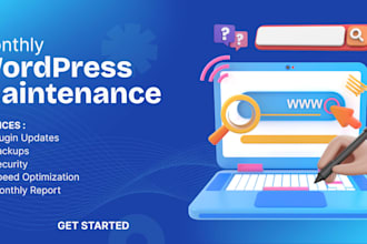 manage and maintain your wordpress website monthly
