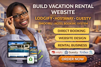 build vacation rental hotel website with hostaway lodgify guesty smoobu website