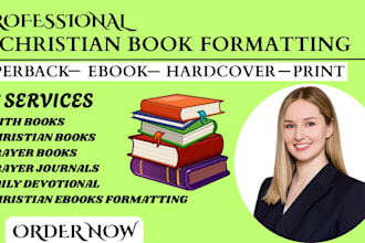 format, edit christian book, ebook, daily devotional, prayer book or KDP journal