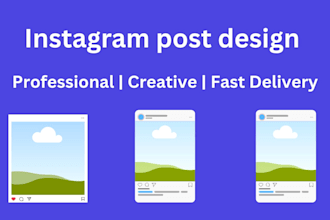 design attractive instagram posts and social media content