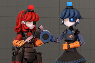 create port sfm model, l4d2 model, gmod, mmd model, imvu model, tf2, fnaf model