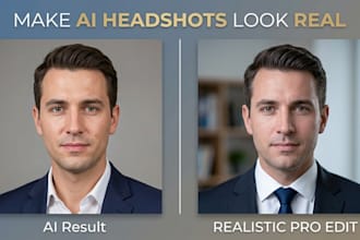 fix, create, enhance ai headshots to look realistic