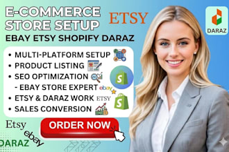 setup deutsche ebay etsy shopify daraz ecommerce product listing seo optimize