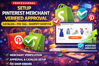 setup pinterest merchant verified approval catalog pin tag shopify shop fix