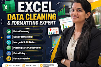 clean, format, merge, split excel data
