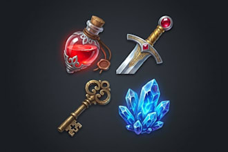 generate isometric 16 bit 2d rpg game assets and environment tile sets