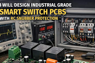 design industrial pcb circuit with smart switch enclosure and protection