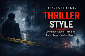 design a bestselling suspense or crime book cover