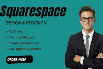 build squarespace development, design or redesign squarespace