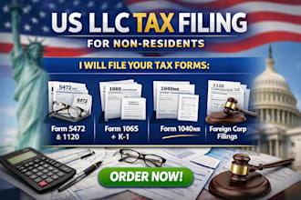 file form 5472, 1120, 1065 and 1040nr for foreign owned US llc