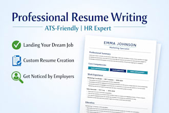 create a professional ats resume and cover letter