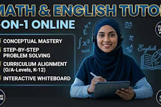 be your professional online tutor for math and english