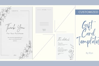 be presenting templates for invitation cards and gift cards