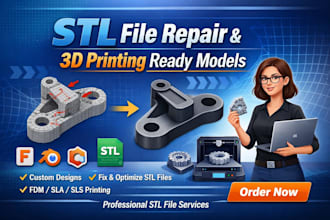 create repair or modify stl file for 3d printing