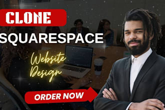 setup responsive custom squarespace website, clone squarespace website