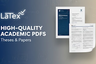 high quality academic latex pdfs for theses and papers