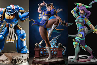 3d print and paint nsfw anime figure model 8k resin fdm warhammer 40k miniature