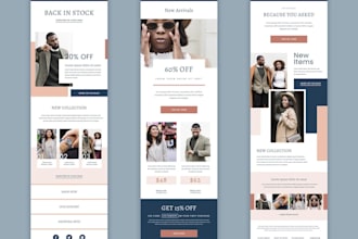 design professional mailchimp email template for email marketing