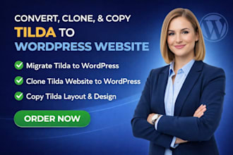do convert clone copy tilda to wordpress website